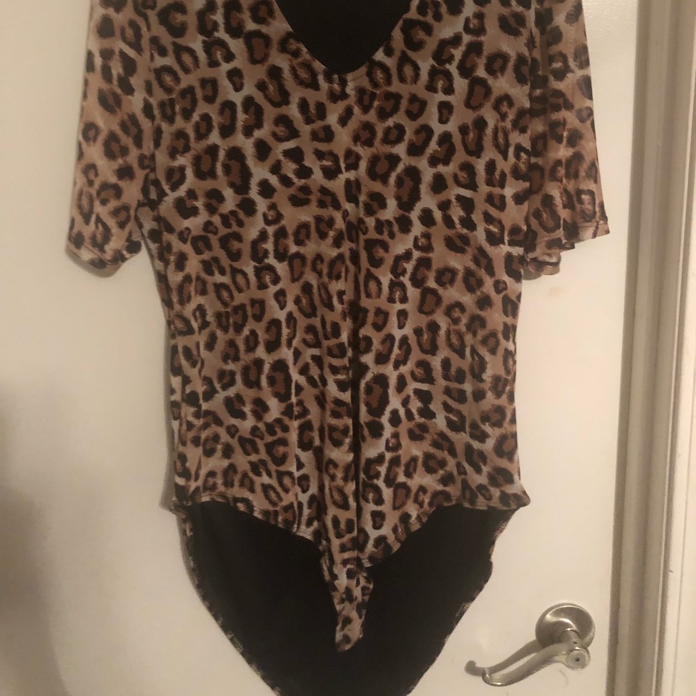 Plus Size Leopard Bodysuit